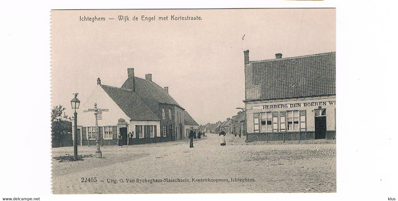 Ichtegem Ichteghem Wijk De Engel Met Kortestraate  HERBERG DEN BOEREN  WINKEL ZELDZAME UITGAVE - Ichtegem