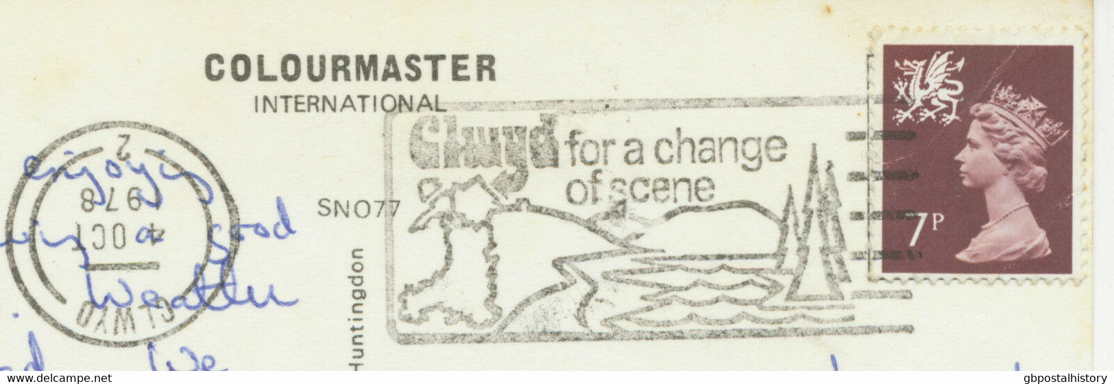 GB Clwyd For A Change Of Scene 1978 / POSTMARK-ERROR: INVERTED DATE-PART RRR!! - Gales