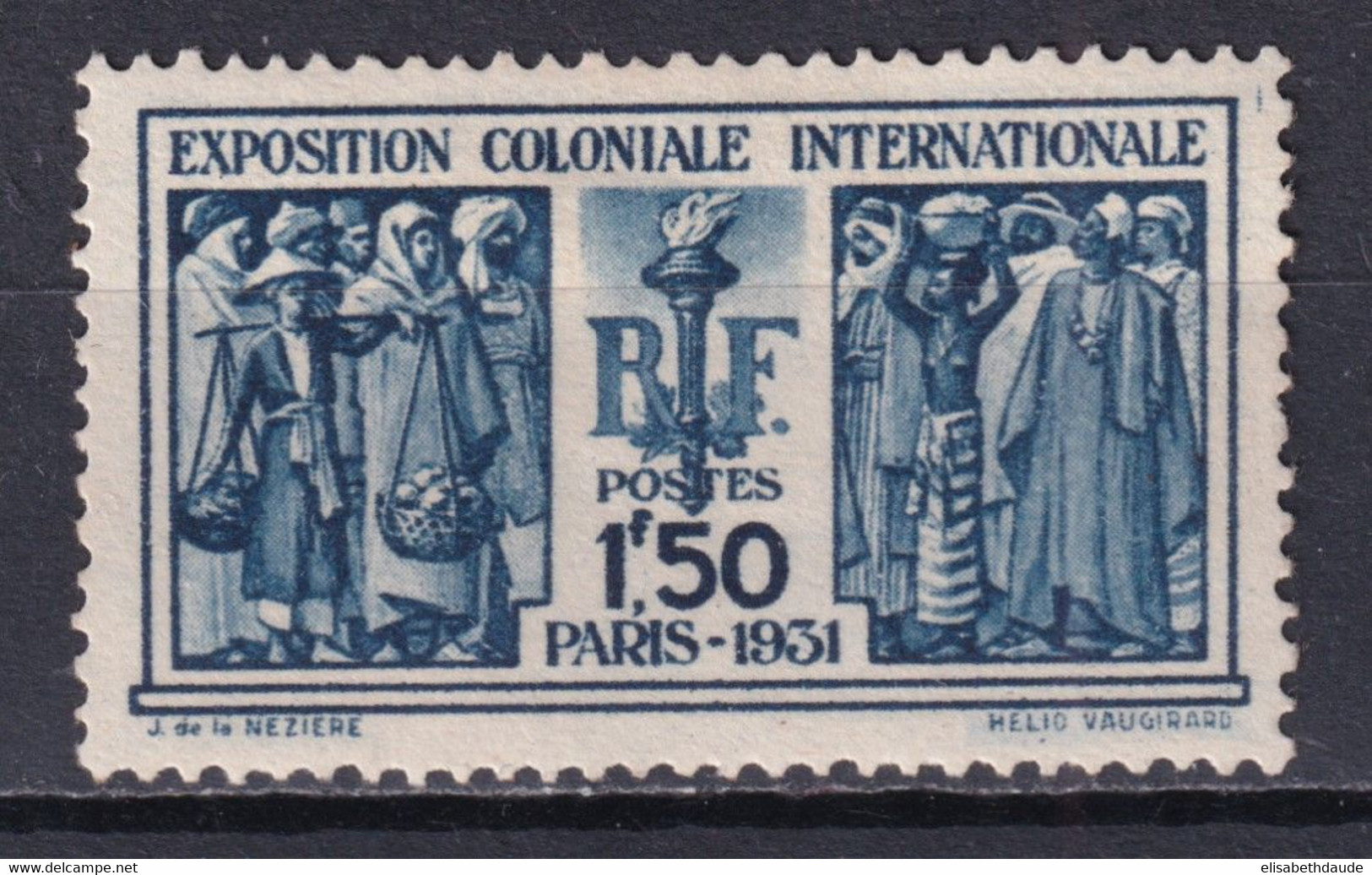 1930 - YVERT N° 274 * MH (CHARNIERE PROPRE) - COTE = 50 EUR. - EXPO 31 - Neufs