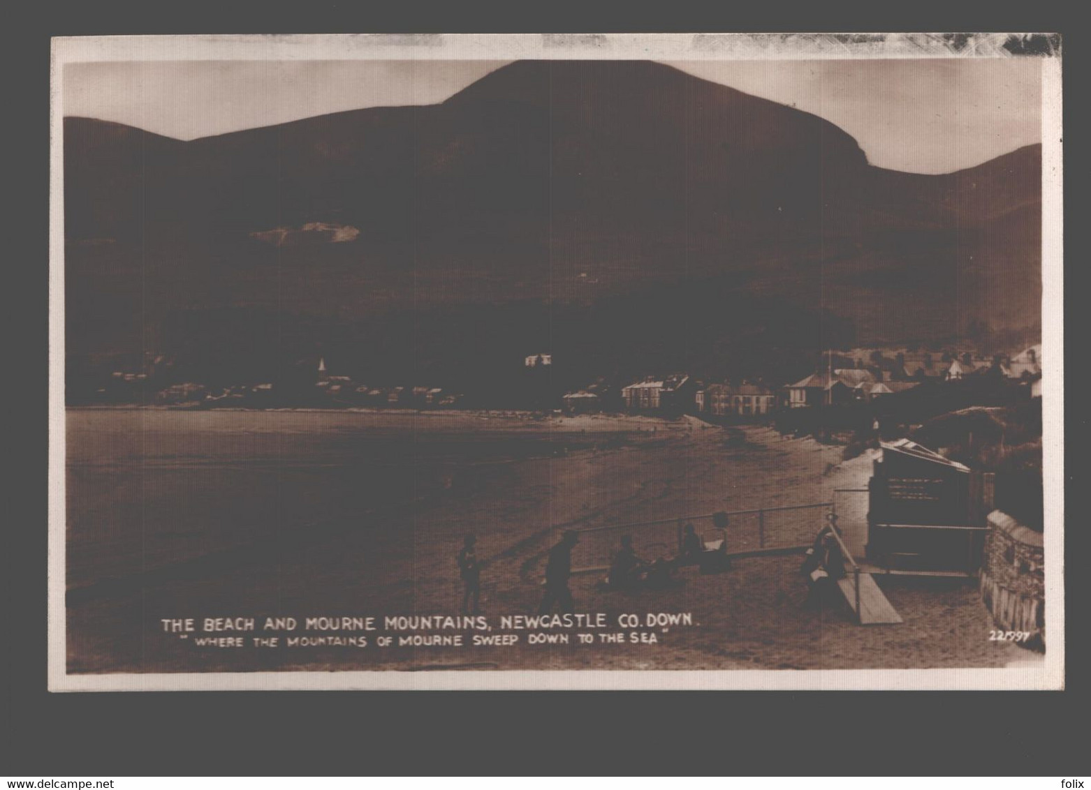 Newcastle - The Beach And Mourne Mountains - Photo Card - Down