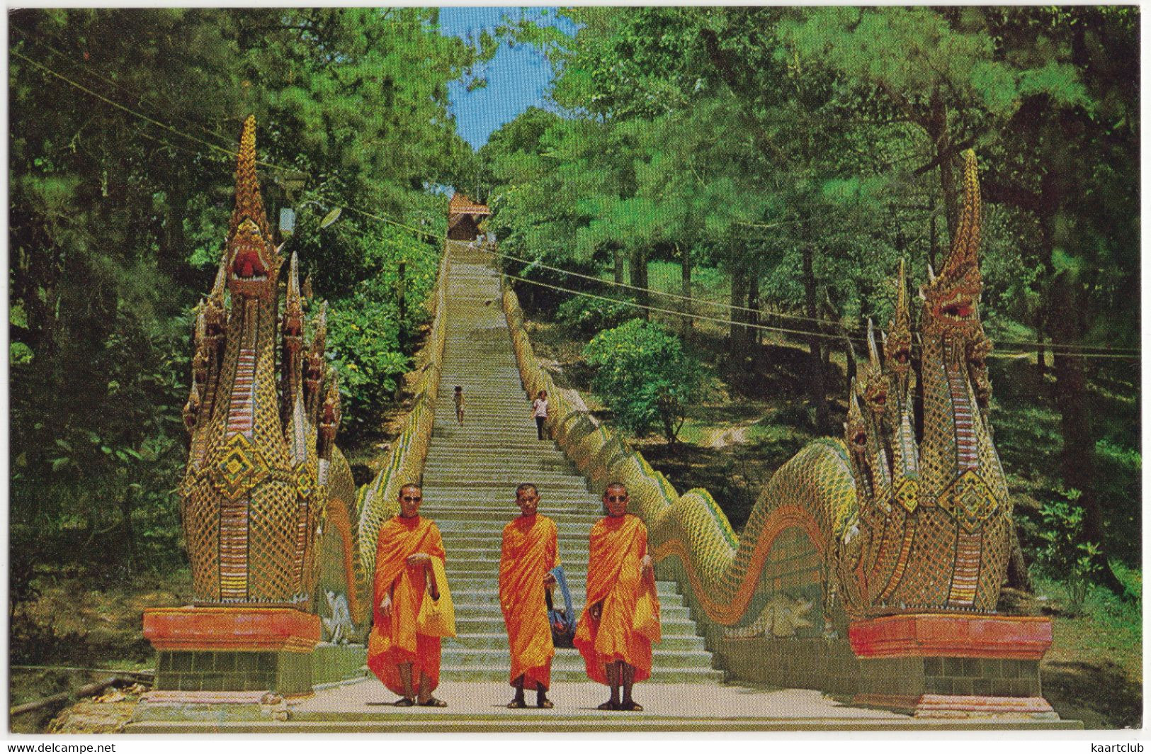 The Dragon Staircase Of Doi Suthep, Chiengmai, Northern Thailand - (Monks) - Thaïlande