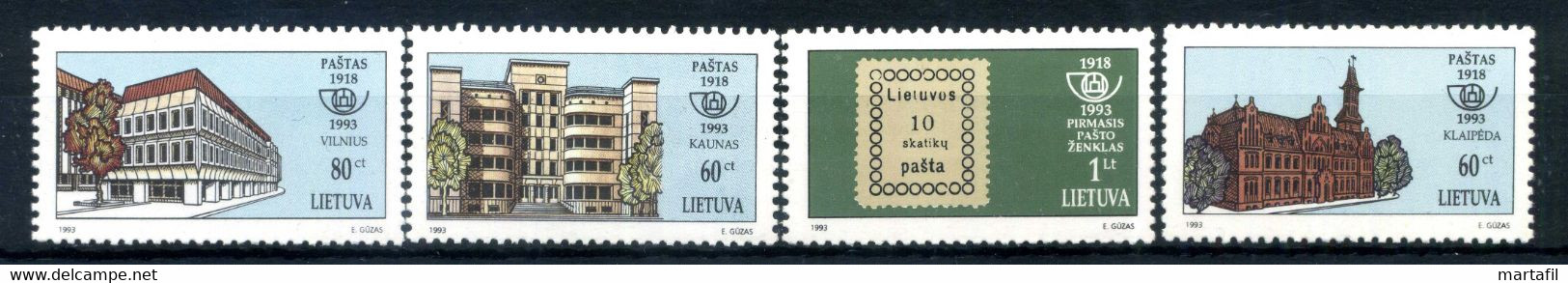 1993 LITUANIA SET MNH ** 473/476 - Lithuania