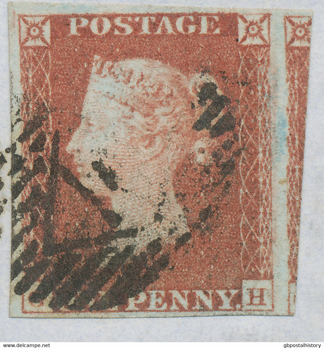 GB1846, QV ONE PENNY Deep-red Brown Lightly Blued Paper Cvr VARIETY @@LOOK@@ - Abarten & Kuriositäten