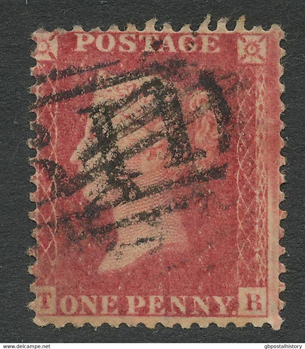 GB 1857 QV 1D Die II AlphabetIII White Paper Perf 14 Re-Entry MAJOR VARIETY - Used Stamps