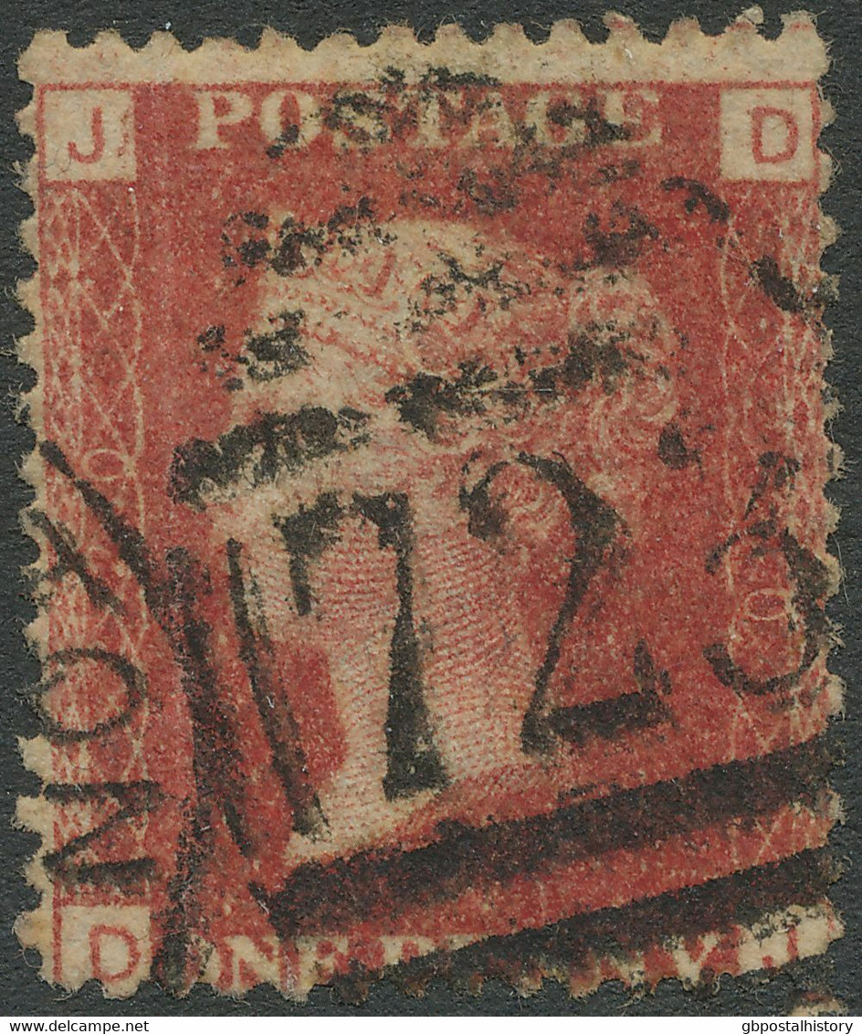 GB 1879 QV 1D Pl. 220 (DJ), Superb Used With Numeral "723" ERROR/VARIETY - Usati