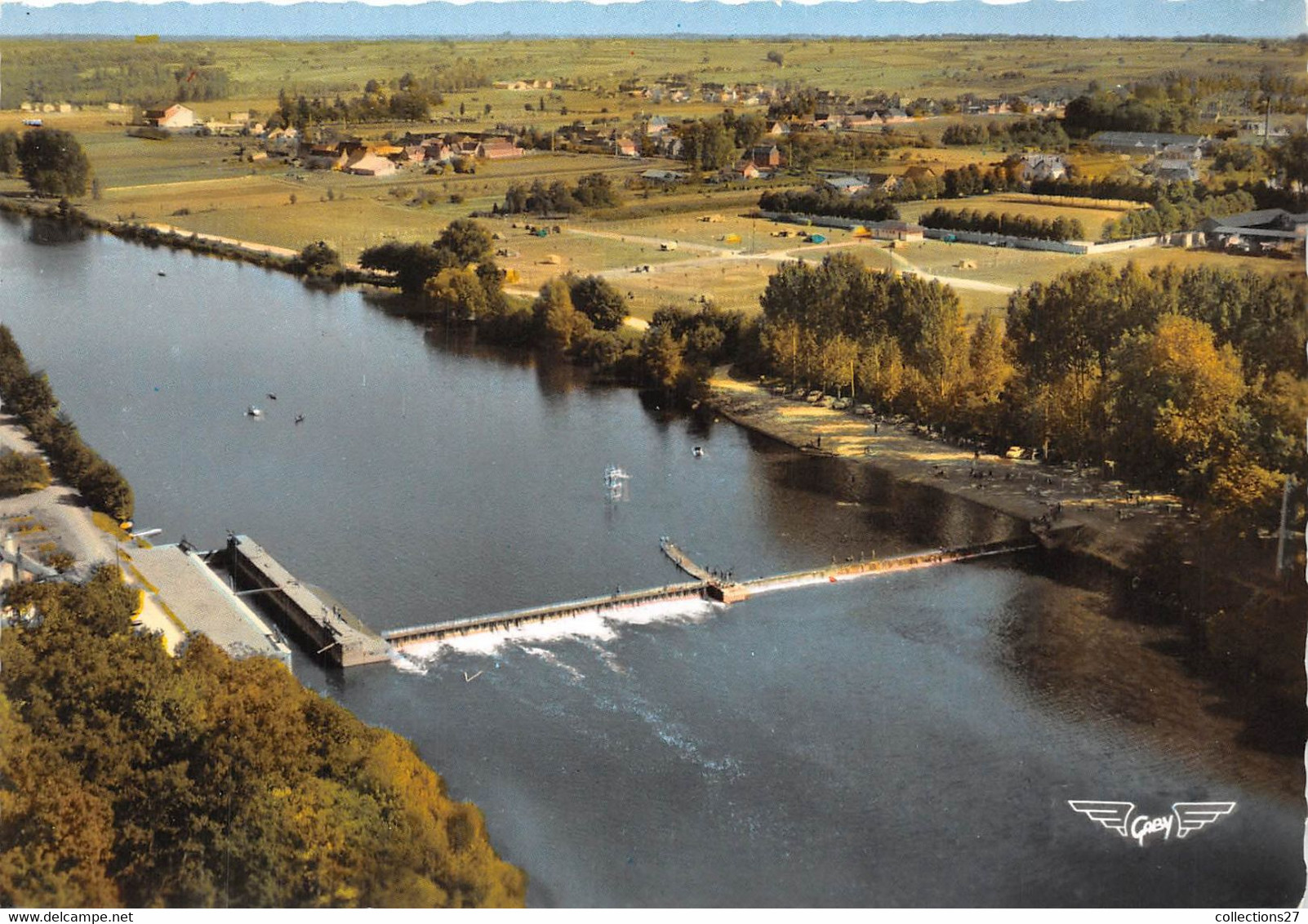 37-BLERE- LE PARC-PLAGE , LA BAIGNADE ET LE CAMPING AUX BORDS DU CHER VUE DU CIEL - Bléré