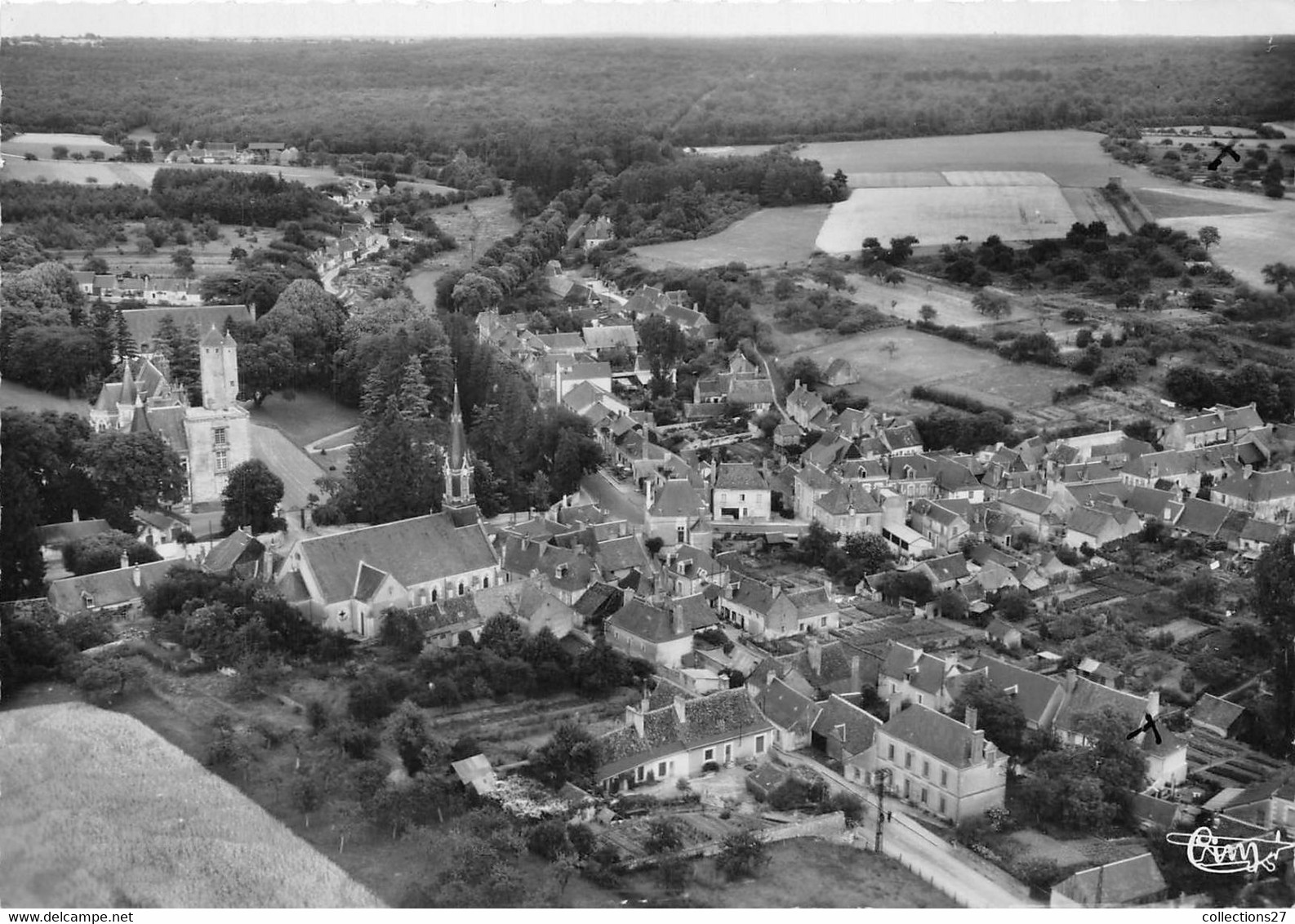 37-BEAUMONT-LE-RONCE- VUE GENERALE AERIENNE - Beaumont-la-Ronce