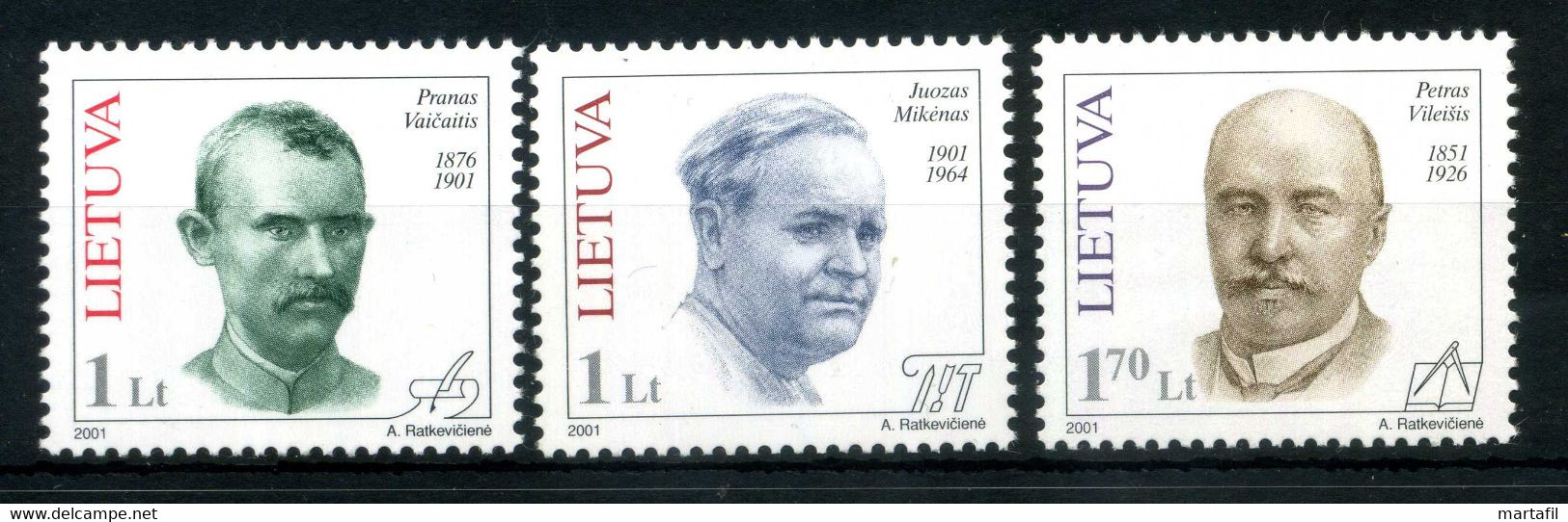 2001 LITUANIA SET MNH ** 690/692 - Lituania