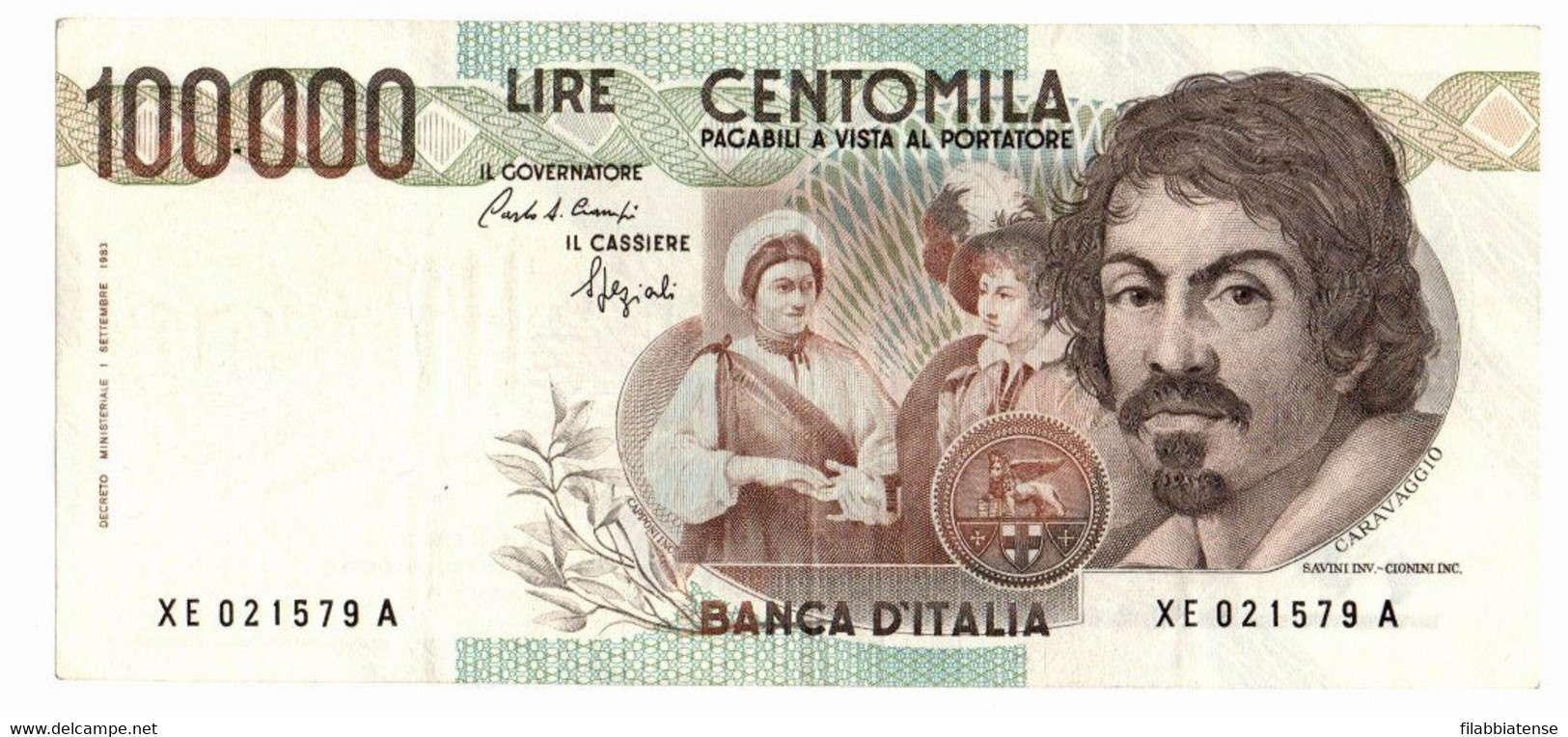 Italia - 100.000 Lire 1994 Caravaggio Serie Sostitutiva XE    ---- - 100000 Lire