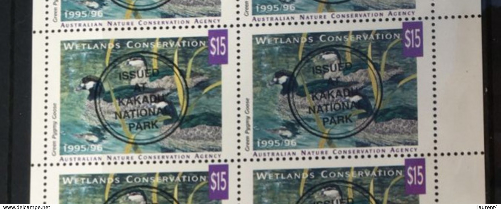 (stamps 10-3-2021) Australia - Wetland Conservation ($15.00 Goose Stamp Sheetlet Of 10 Stamps (value $ 150.00) - Cinderelas