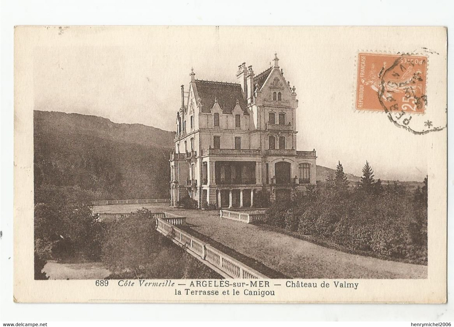 66 Argeles Sur Mer Chateau De Valmy La Terrasse Et Le Canigou - Argeles Sur Mer