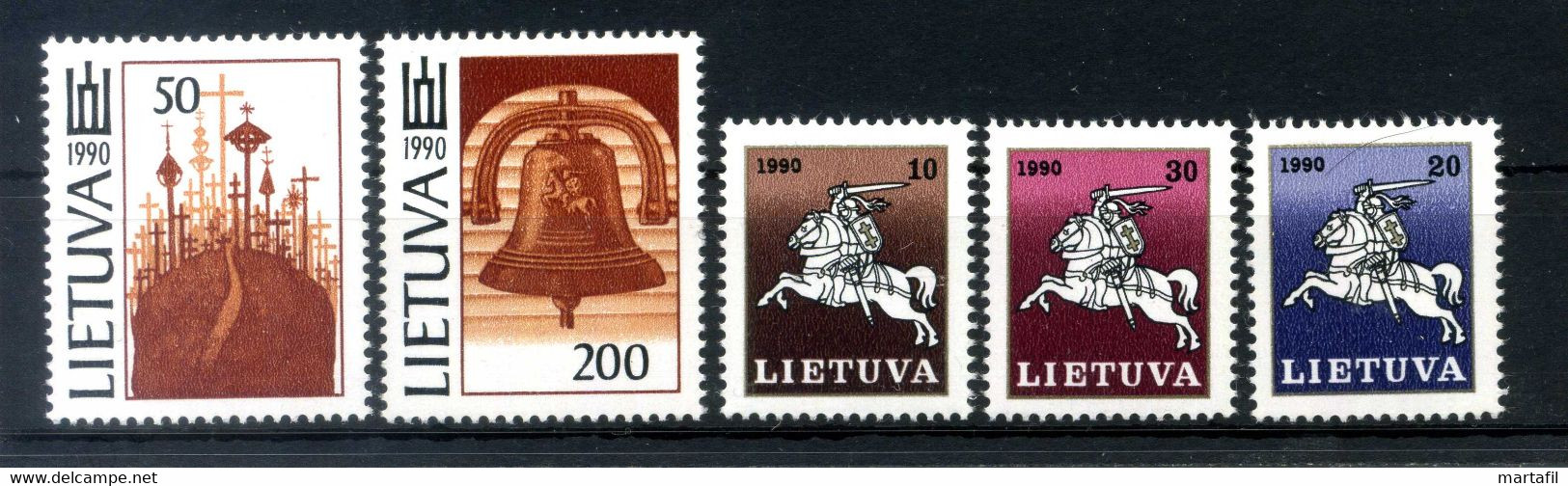 1991 LITUANIA SET MNH ** 398/402 - Lituania