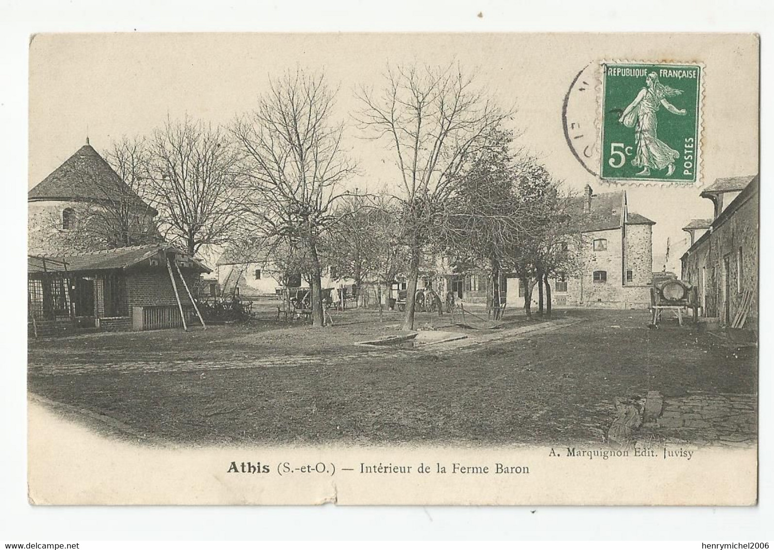 91 Essonne Athis Intérieur De La Ferme Baron - Athis Mons