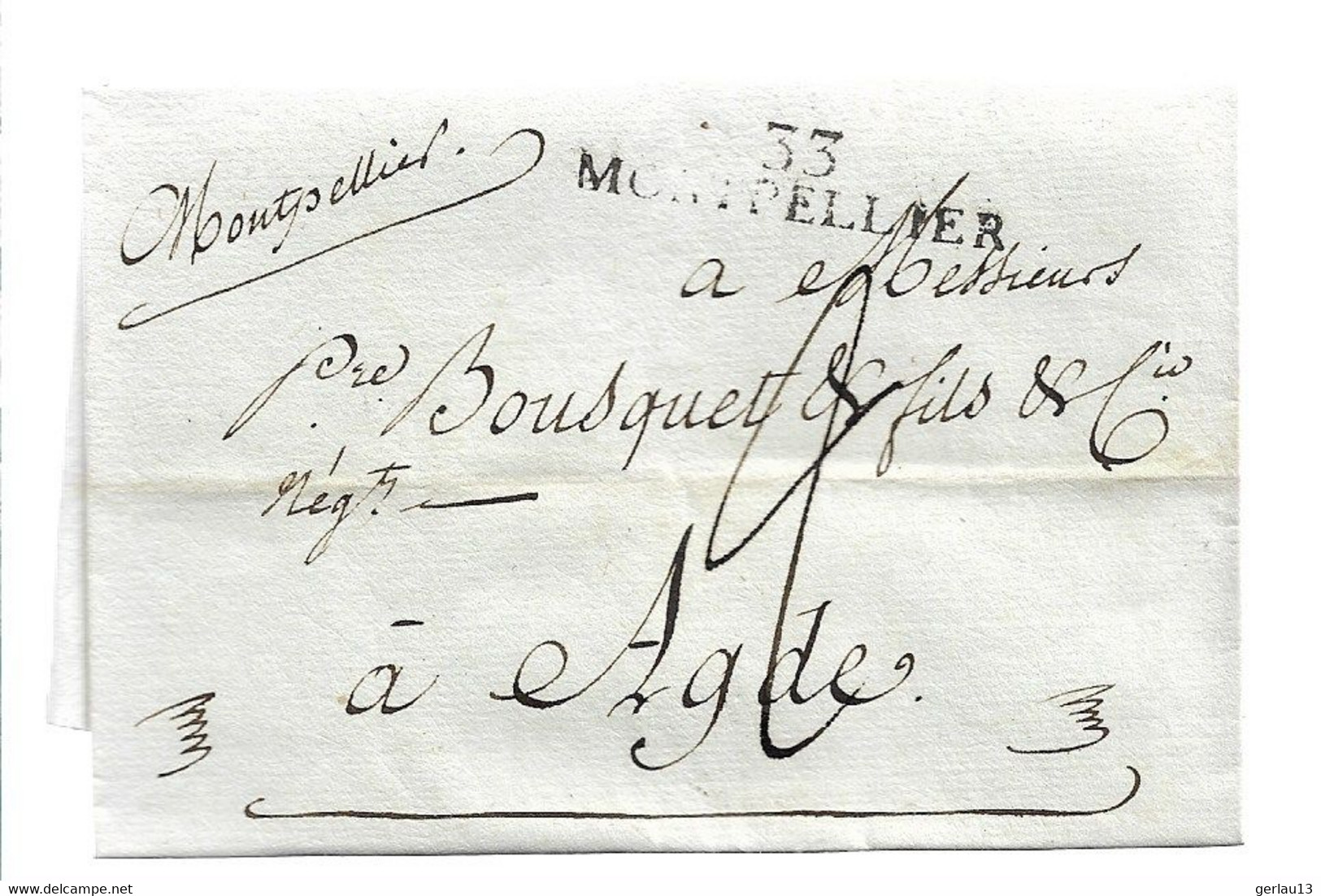 LETTRE ANCIENNE    Scan Recto Verso - 1801-1848: Précurseurs XIX