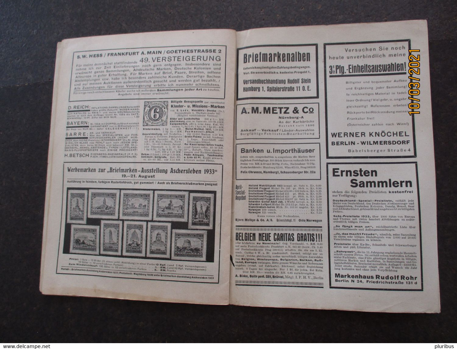1933 DIE POST UNIVERSAL ANZEIGER FÜR BRIEFMARKEN SAMMLER , LEIPZIG , M - Ocio & Colecciones
