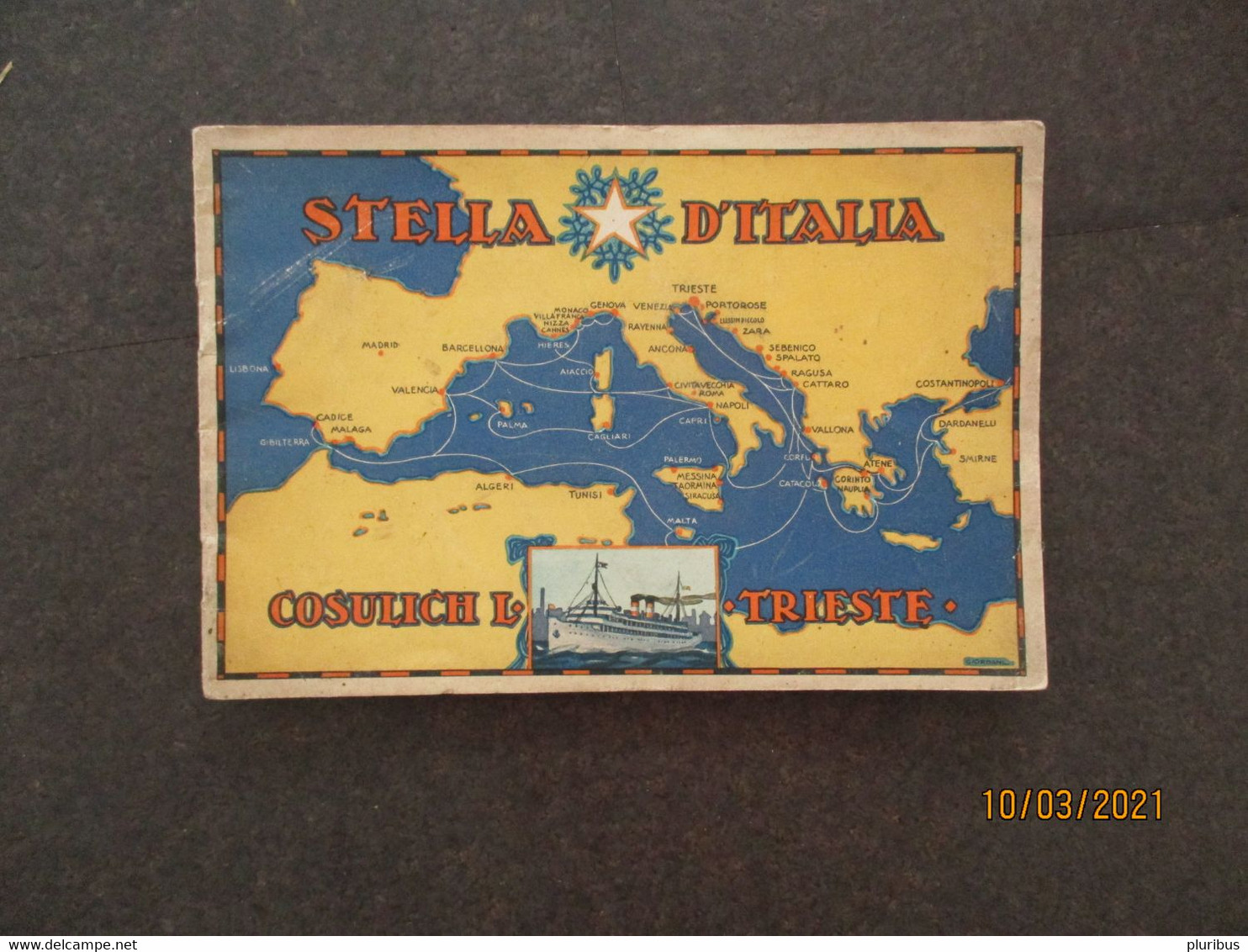 1926 ITALY STELLA D`ITALIA COSULICH L TRIESTE , SHIP SEA TOURISM BROCHURE , M - Turismo, Viajes