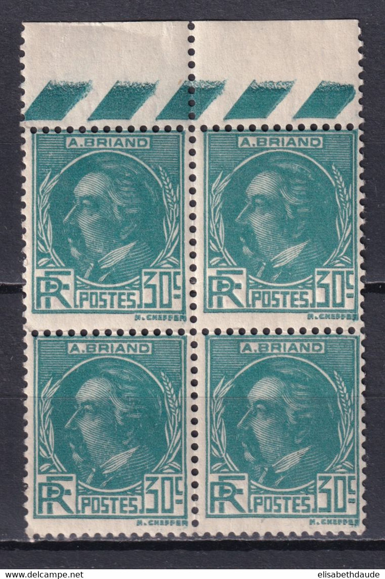 1933 - YVERT N° 291 BLOC De 4 ** MNH BORD DE FEUILLE ! - COTE = 168 EUR. - - Nuevos