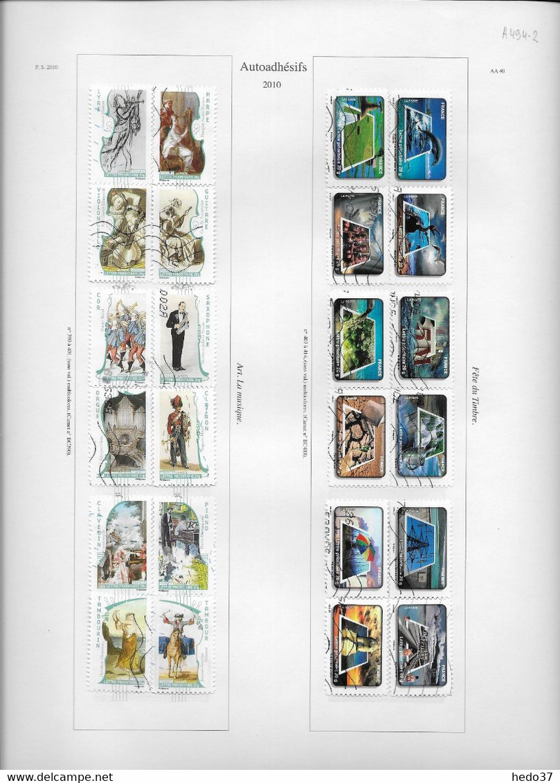 France Timbres Oblitérés - Collection Vendue Page Par Page - TB - 2010-.. Matasellados