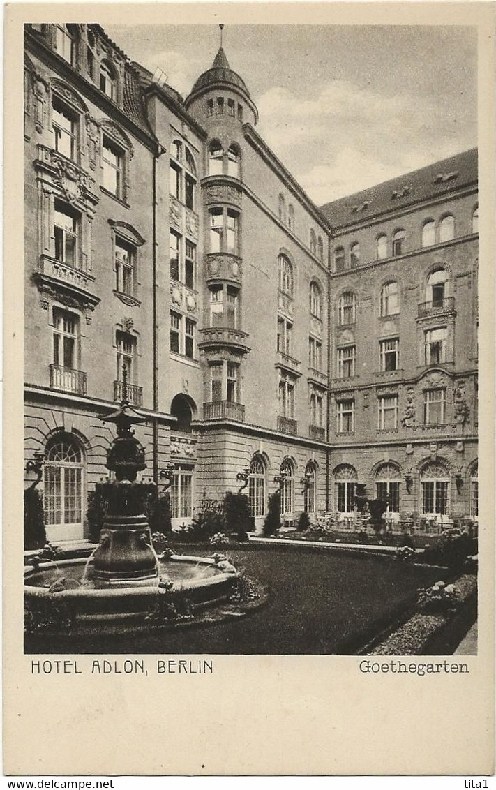 S8824 - Berlin - Hotel Adlon - Goethegarten - Altri & Non Classificati