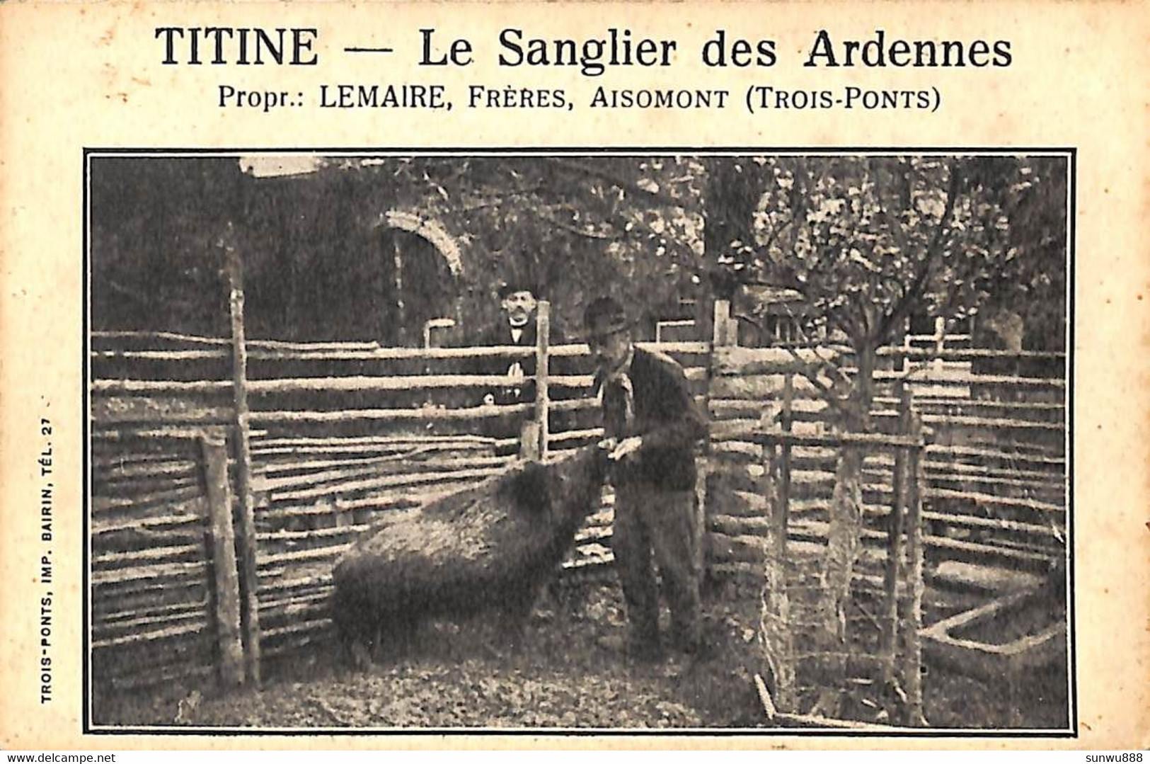 Titine - Le Sanglier Des Ardennes (animée, Lemaire Frères Aisomont) - Trois-Ponts