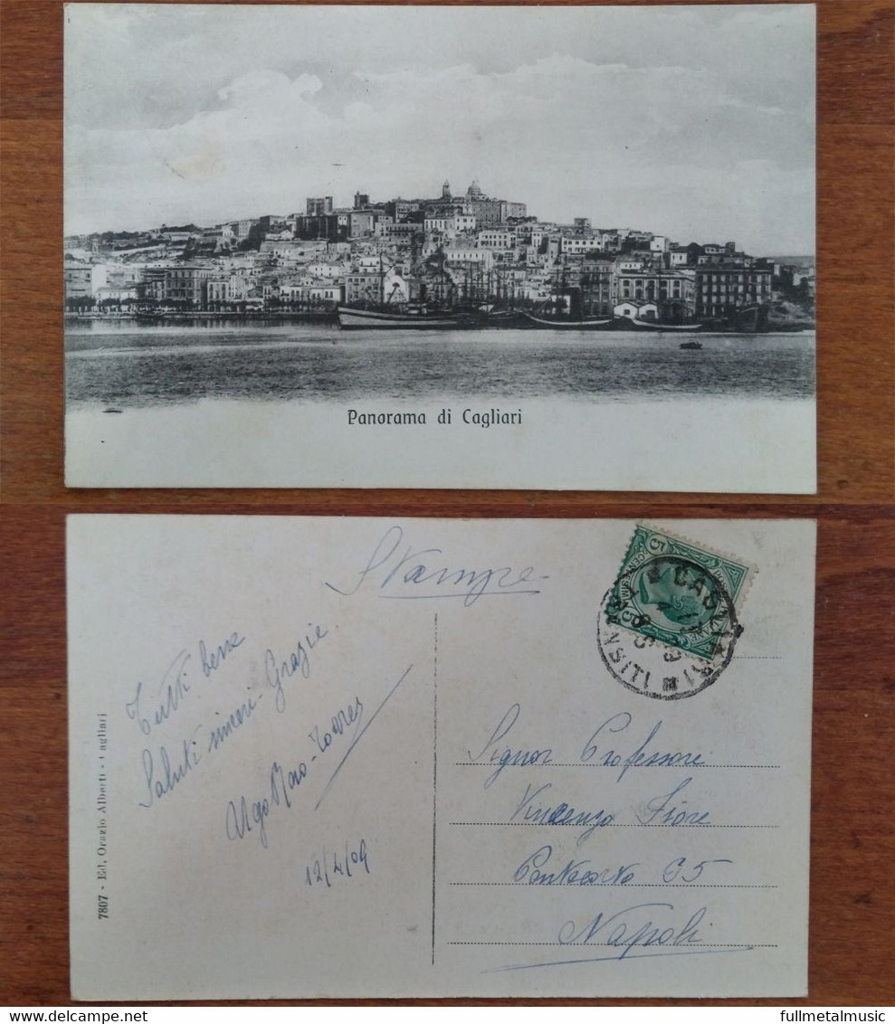 Panorama Di Cagliari Viaggiata 1909 - Cagliari