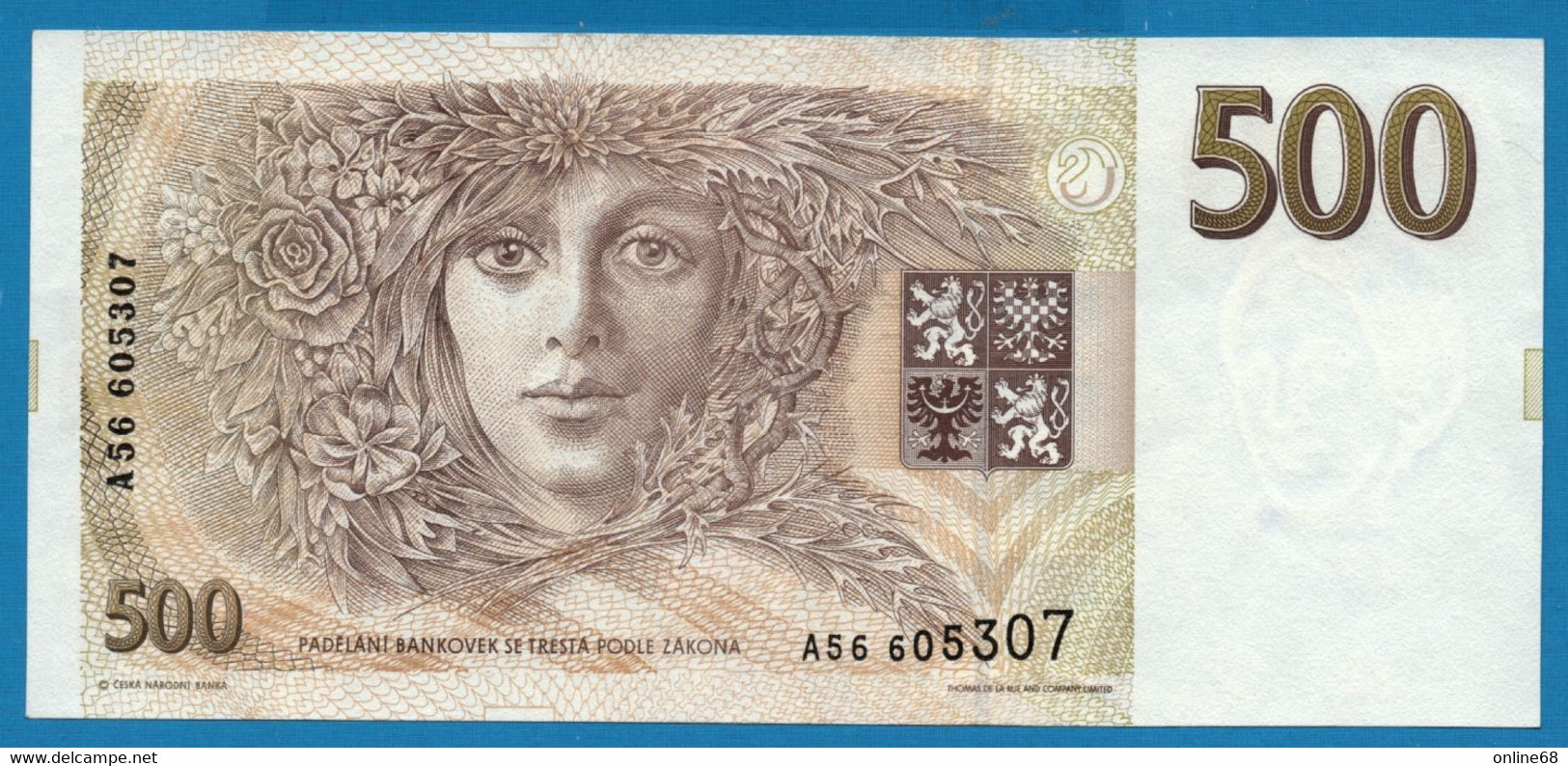 CZECHIA 500 Korun Českých 1993 # A56 605307 P# 7 Božena Némcová ČESKÁ REPUBLIKA - Tchéquie