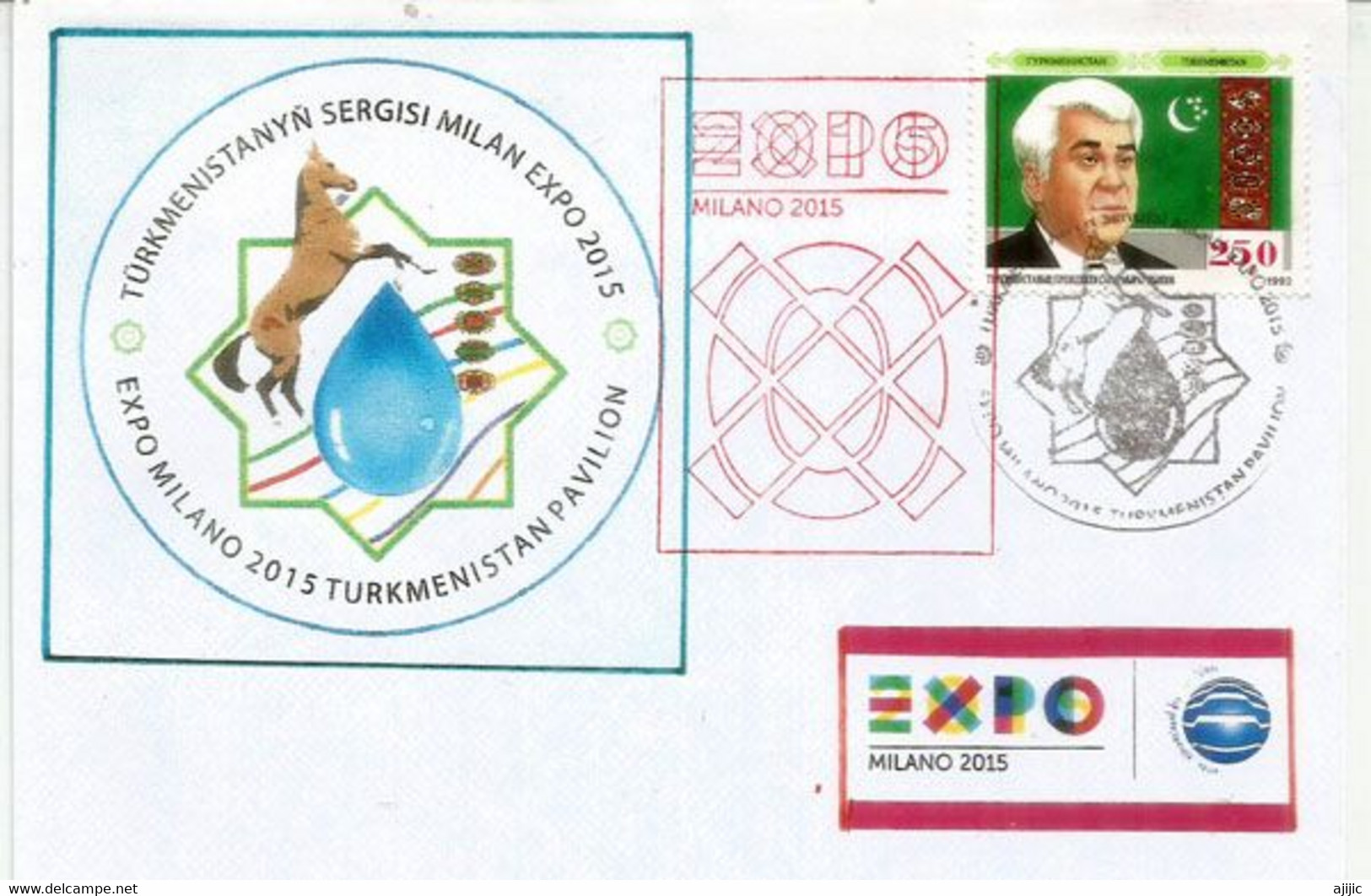 Turkoman Horse From Turkmenistan,on Letter From The Turkmenistan Pavilion At The Universal Expo Milano 2015 - 2015 – Milan (Italie)