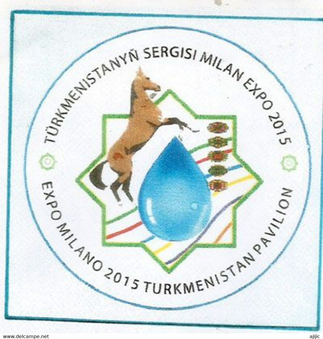 Turkoman Horse From Turkmenistan,on Letter From The Turkmenistan Pavilion At The Universal Expo Milano 2015 - 2015 – Milan (Italie)