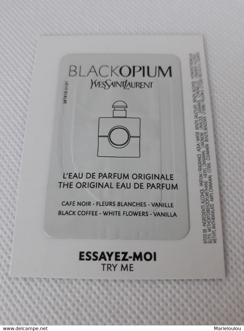 ECHANTILLON BLACK OPIUM YSL. PATCH - Modern (from 1961)