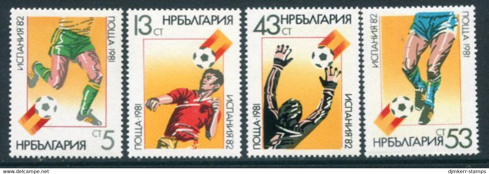 BULGARIA 1981 Football World Cup MNH / **.  Michel 3053-56 - Neufs