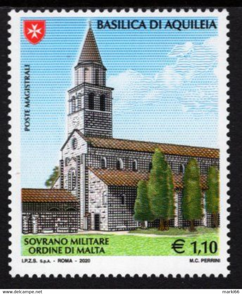 SMOM - Sovereign Military Order Of Malta - 2020 - Places Of Faith - Basilica Of Aquileia - Mint Stamp - Malte (Ordre De)