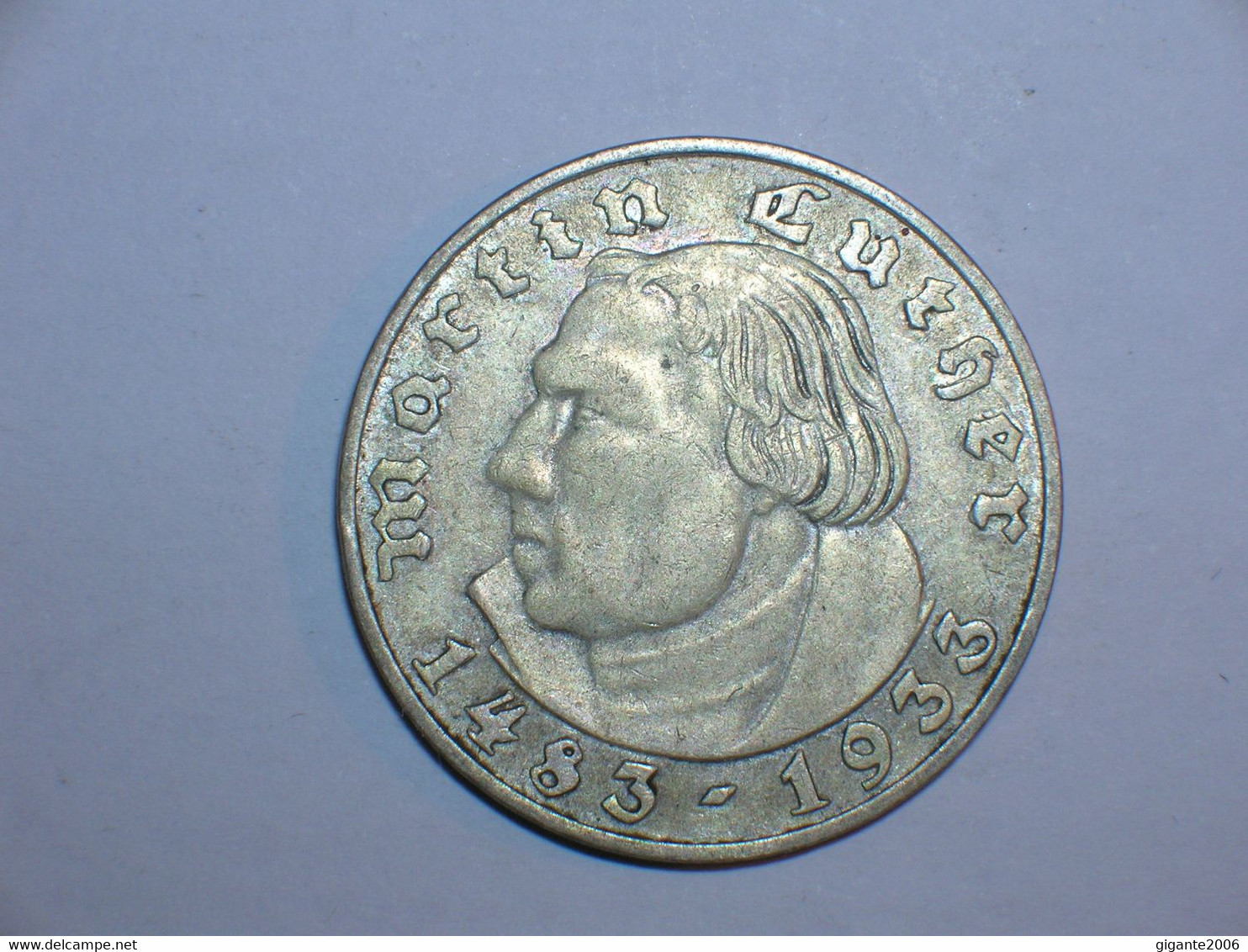 ALEMANIA 2 MARCOS PLATA 1933 A (Lutero) (3263) - 2 Reichsmark