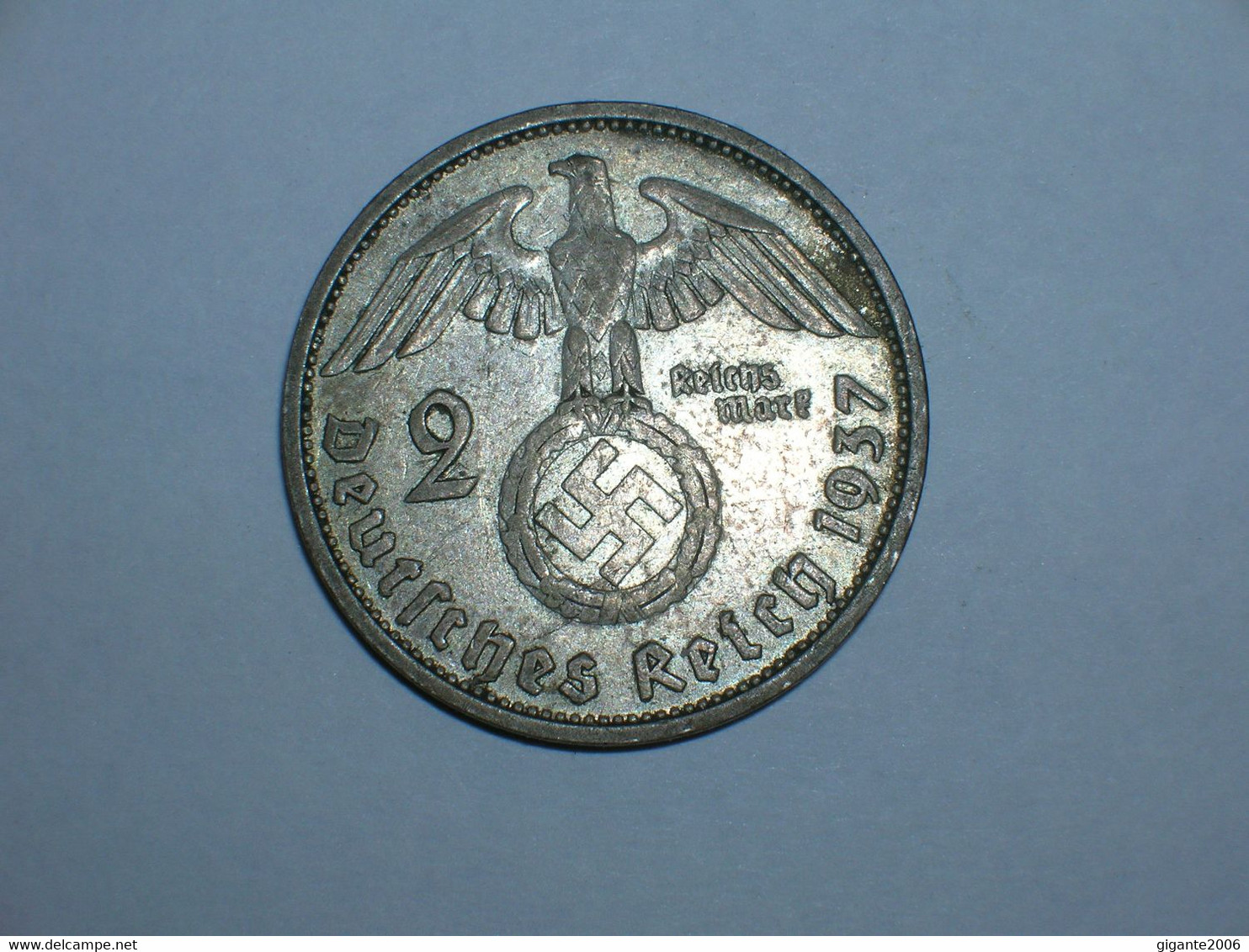 ALEMANIA 2 MARCOS PLATA 1937 F (Hindenburg) (3268) - 2 Reichsmark