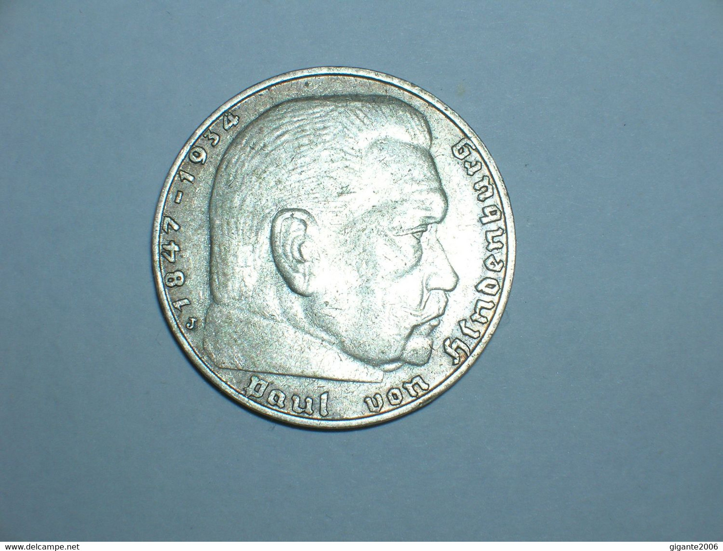 ALEMANIA 2 MARCOS PLATA 1937 J (Hindenburg) (3269) - 2 Reichsmark