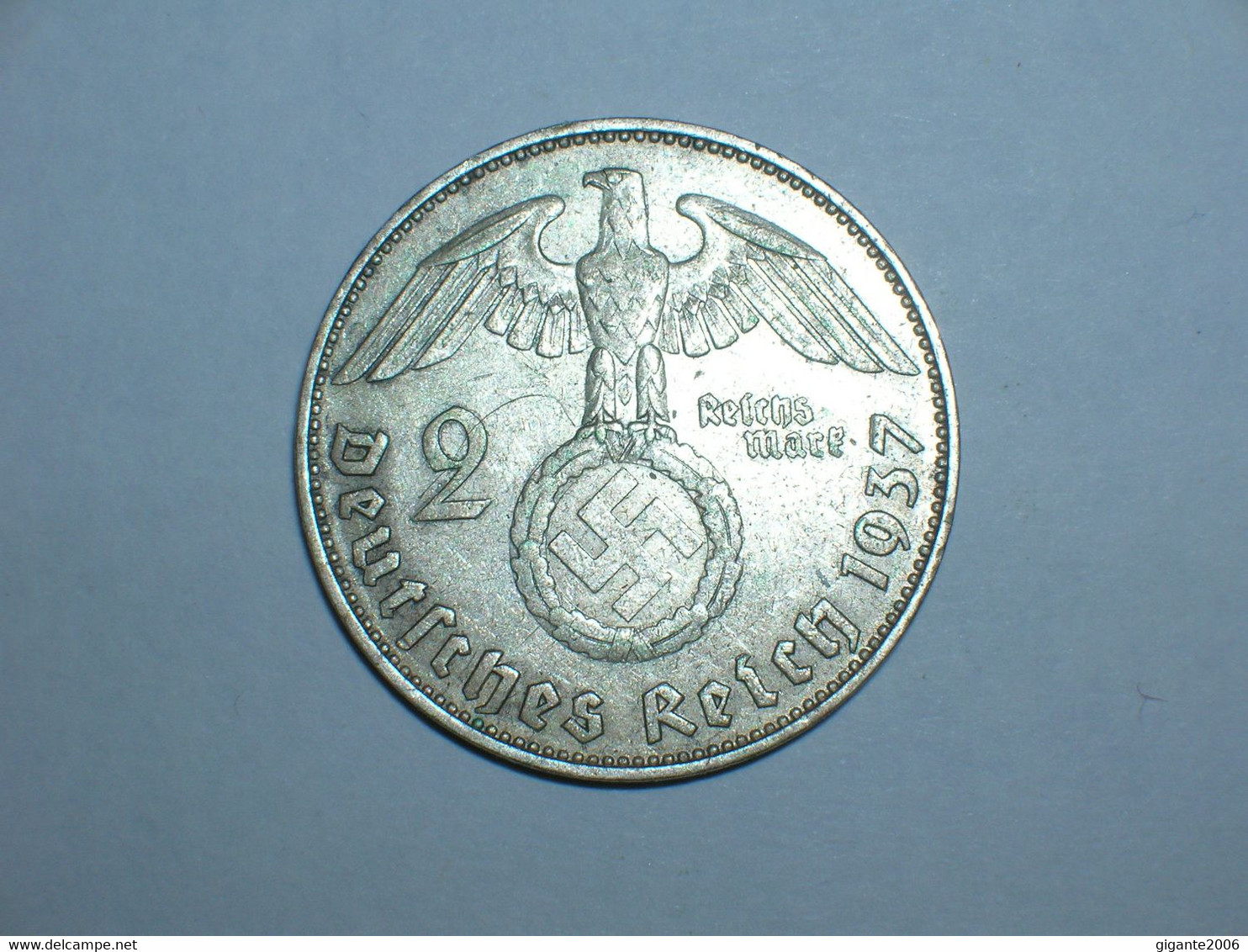 ALEMANIA 2 MARCOS PLATA 1937 J (Hindenburg) (3269) - 2 Reichsmark