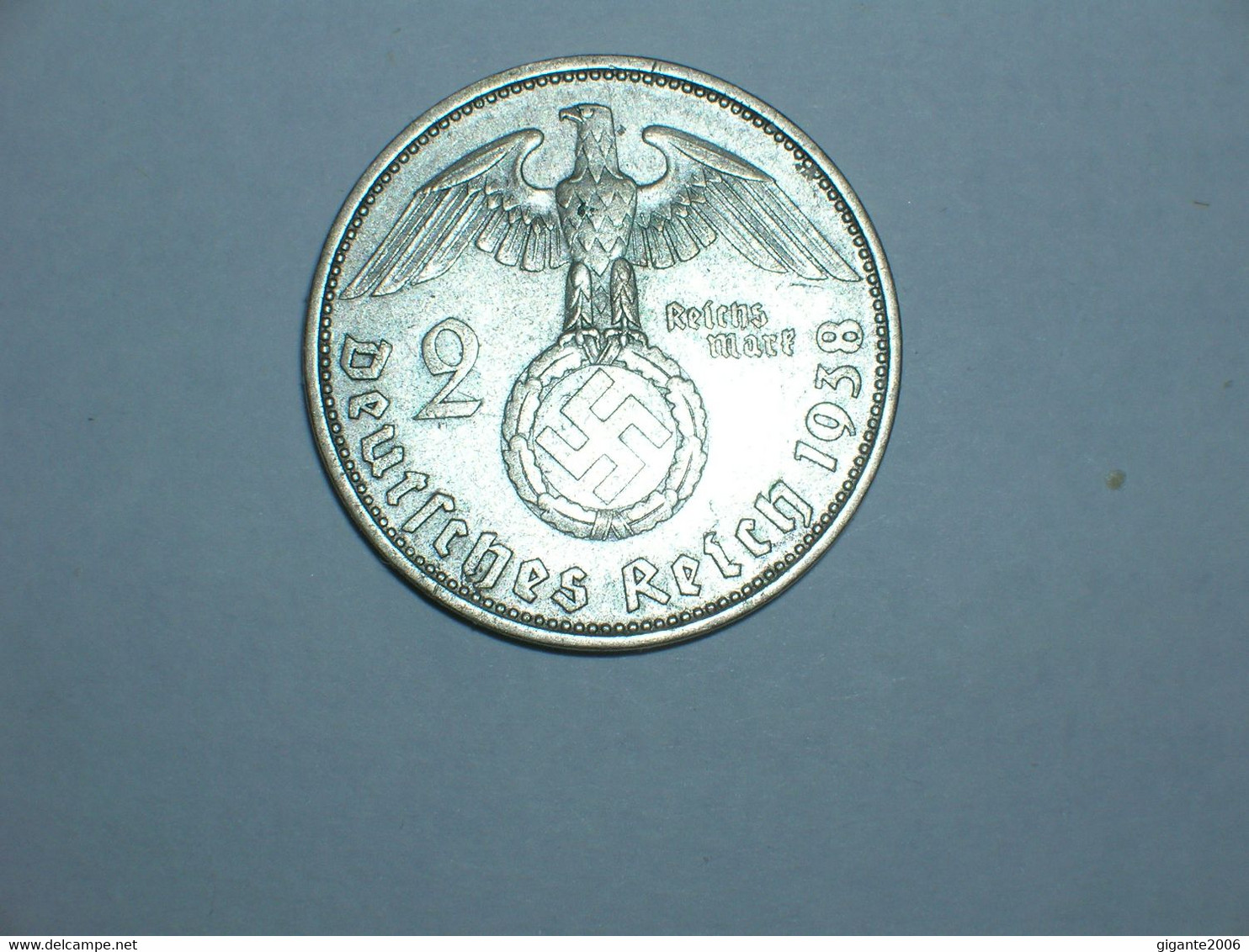 ALEMANIA 2 MARCOS PLATA 1938 A (Hindenburg) (3270) - 2 Reichsmark