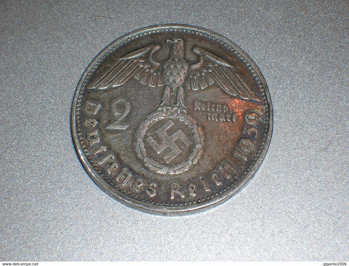 ALEMANIA 2 MARCOS PLATA 1939 B (Hindenburg) (4970) - 2 Reichsmark