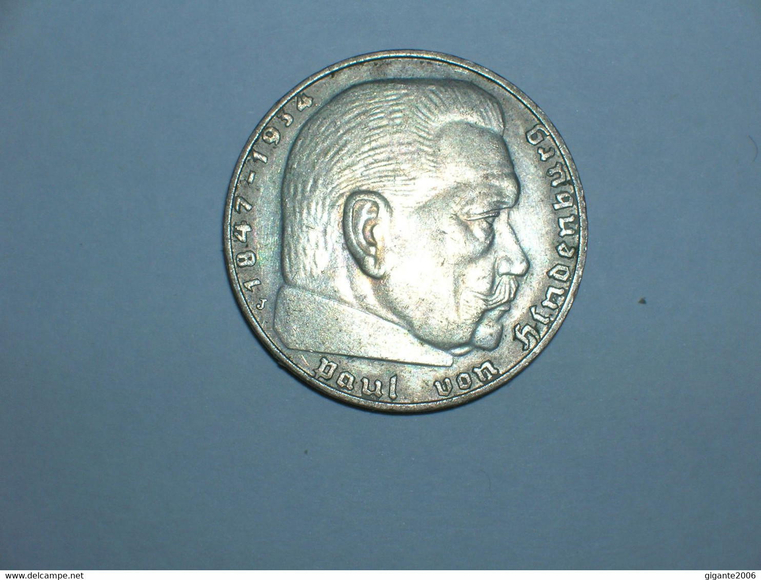 ALEMANIA 2 MARCOS PLATA 1939 J (Hindenburg) (3279) - 2 Reichsmark