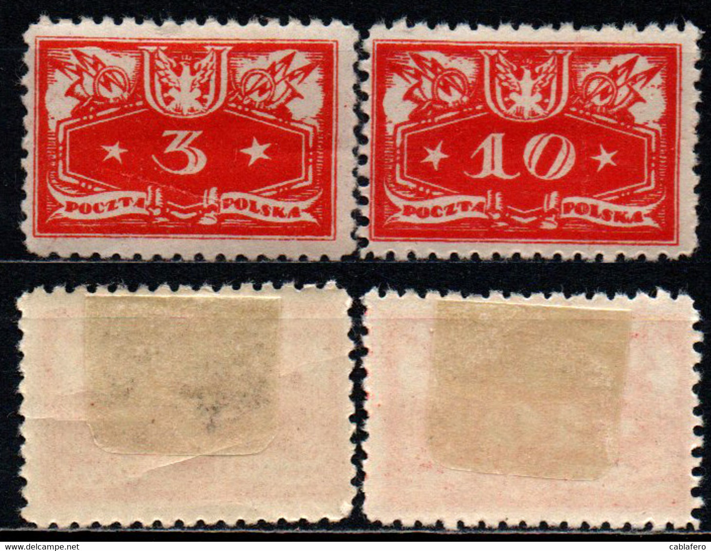 POLONIA - 1920 - NUMERO E STELLE - MH - Dienstmarken