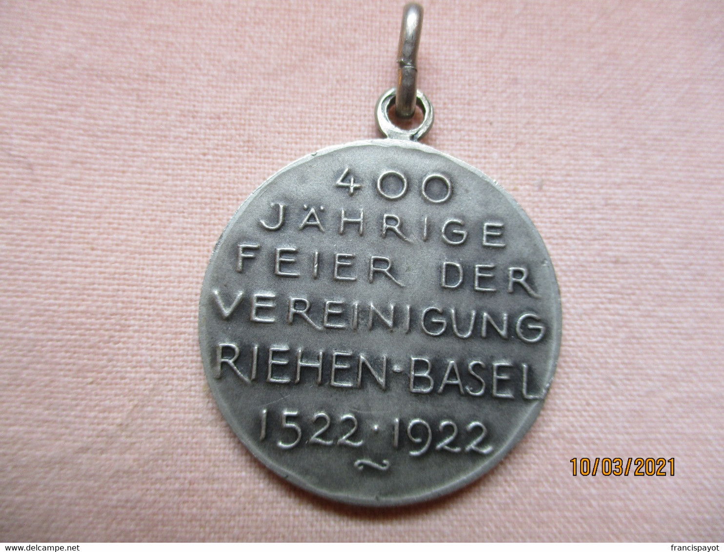 Schweiz: 400 Jährige Feier Der Vereinigung Riehen - Basel 1522 - 1922 (Hans Frei) - Autres & Non Classés