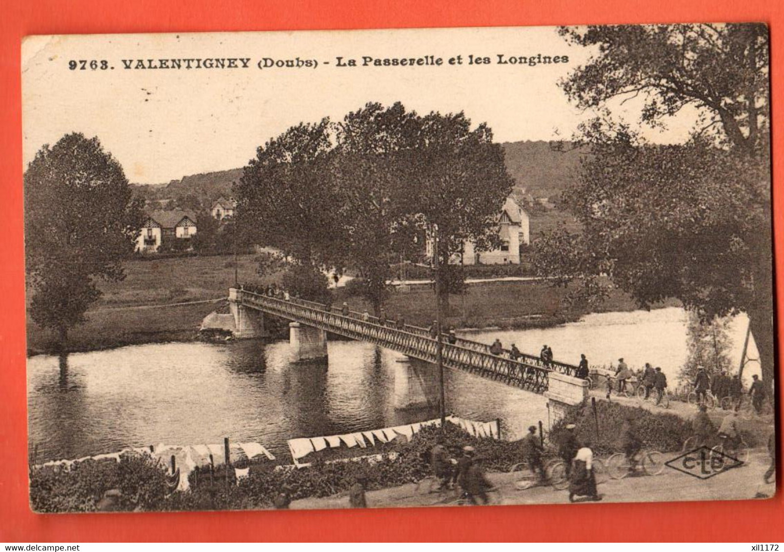 ZLF-30 Valentigney 25580 Passerelle Et Longines, ANIME. Circulé 1925 Vers Le Jura Suisse CLO 9763 - Valentigney