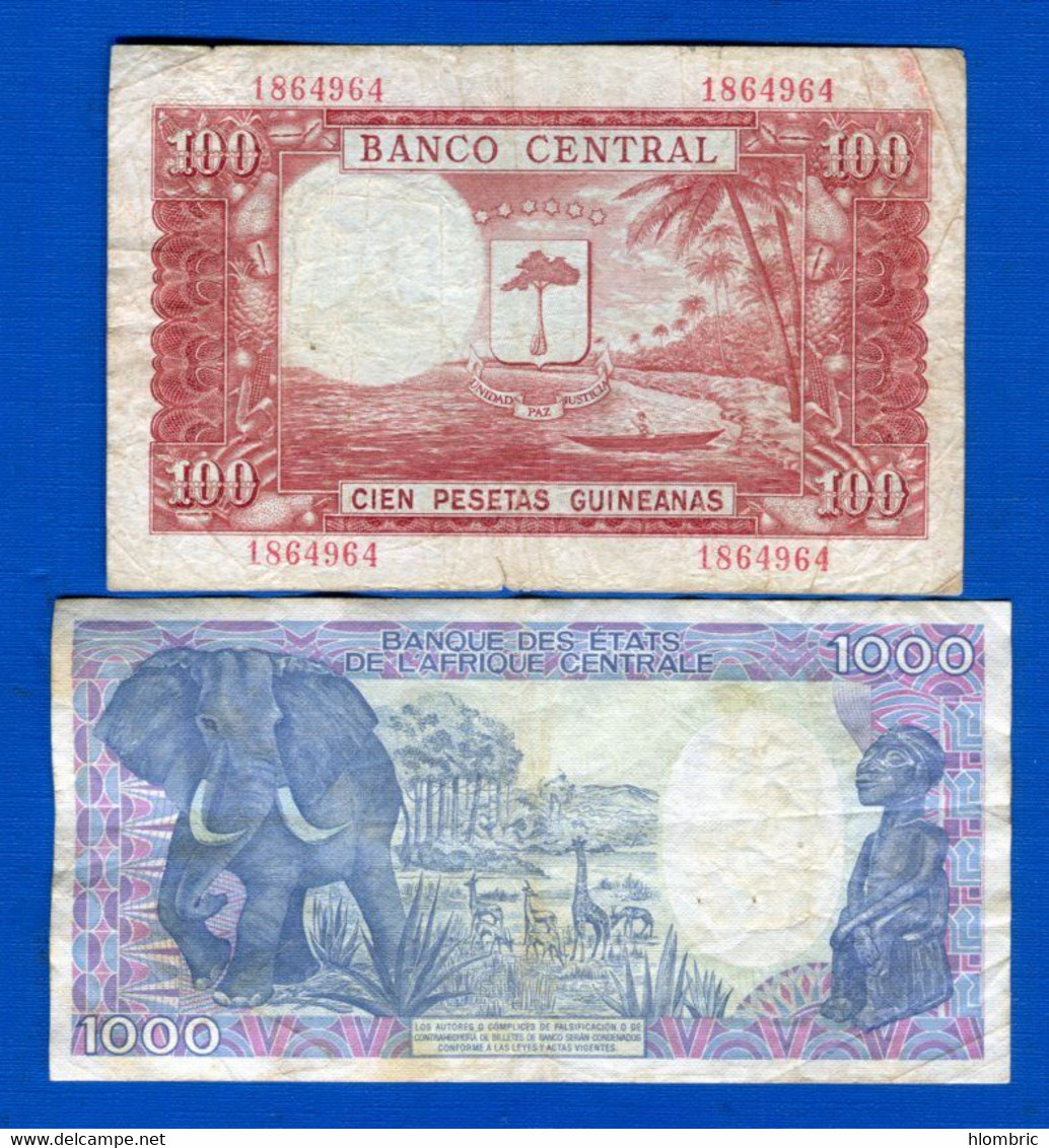 équatoriale  Guinéa  2  Billets - Guinée Equatoriale