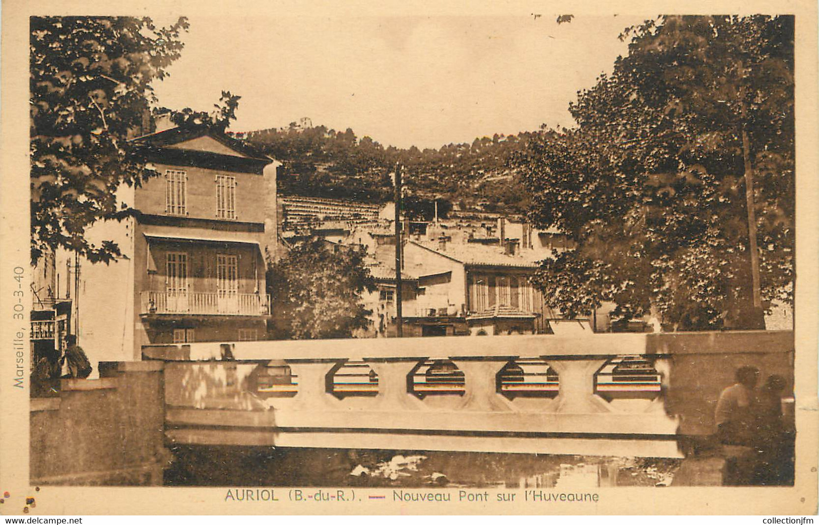 / CPA FRANCE 13 "Auriol, Nouveau Pont Sur L'Huveaune" - Auriol