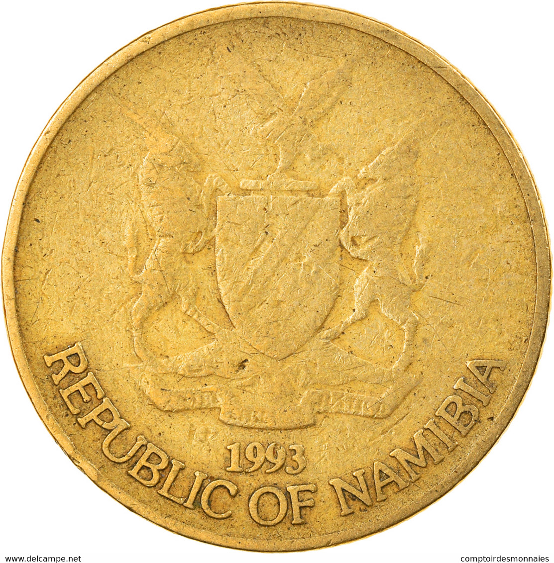 Monnaie, Namibia, Dollar, 1993, Vantaa, TB+, Laiton, KM:4 - Namibië