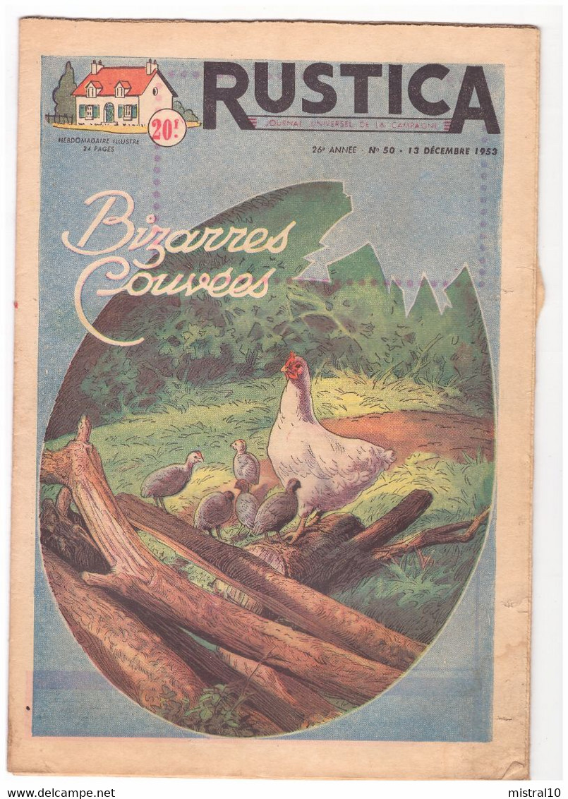 RUSTICA. 1953. N°50. Bizarres Couvées - Tuinieren