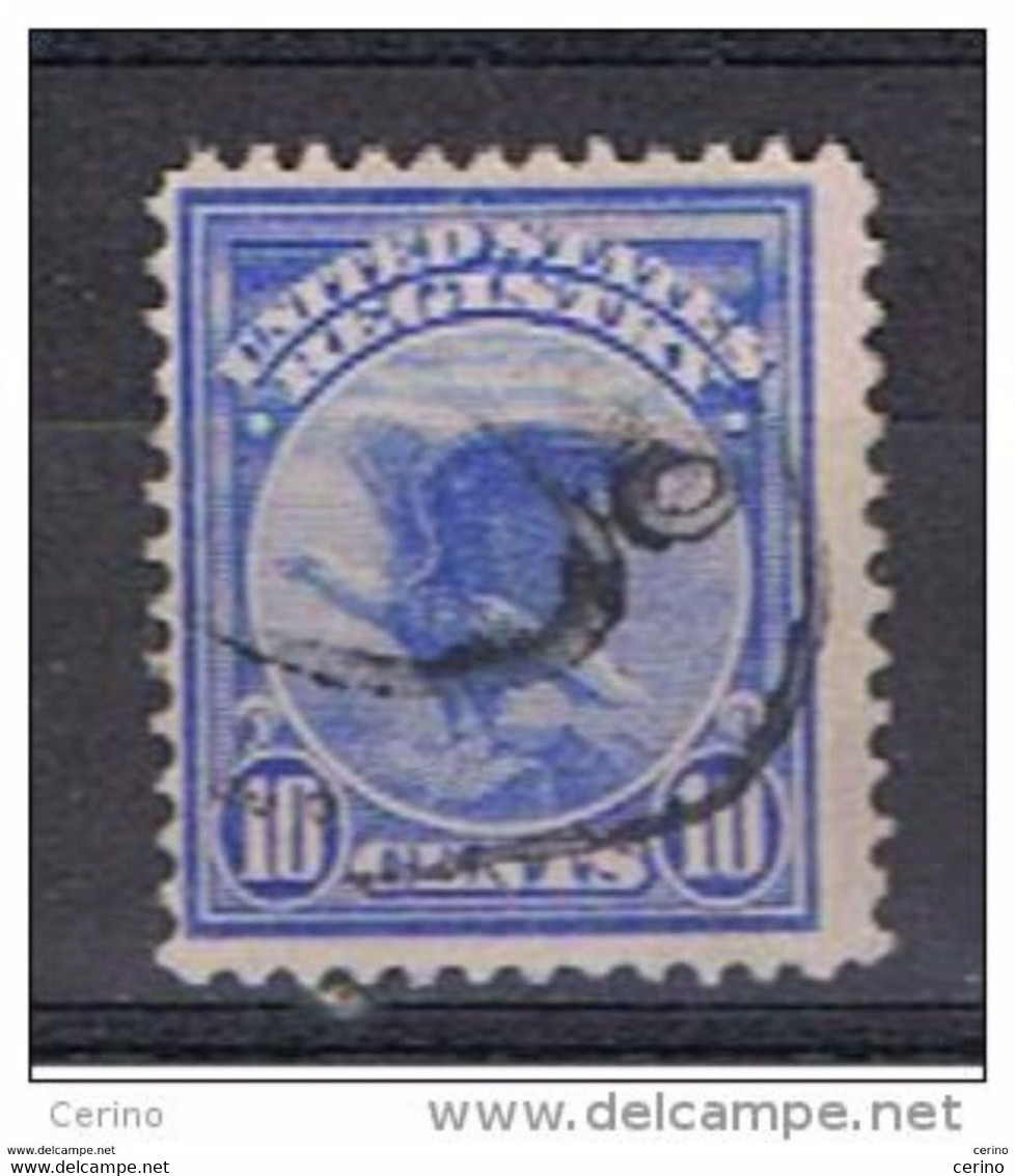 U.S.A.  1911  REGISTERED  MAIL  -  10 C. USED  STAMP  -  YV/TELL. 2 - Espressi & Raccomandate