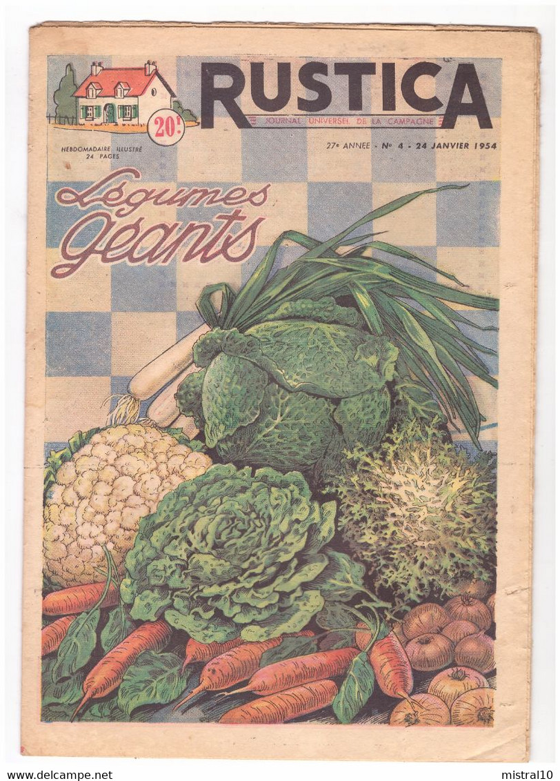 RUSTICA. 1954. N°4. Légumes Géants - Garten