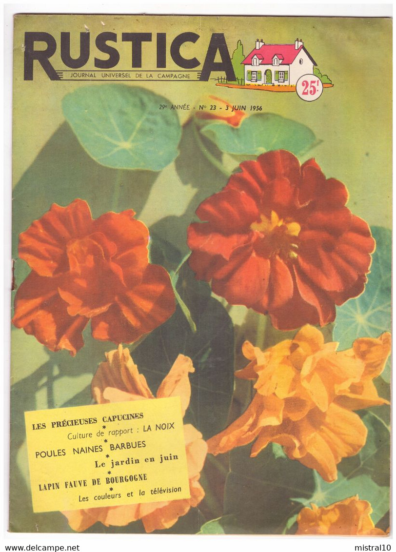 RUSTICA. 1956. N°23. Les Précieuses Capucines - Garden