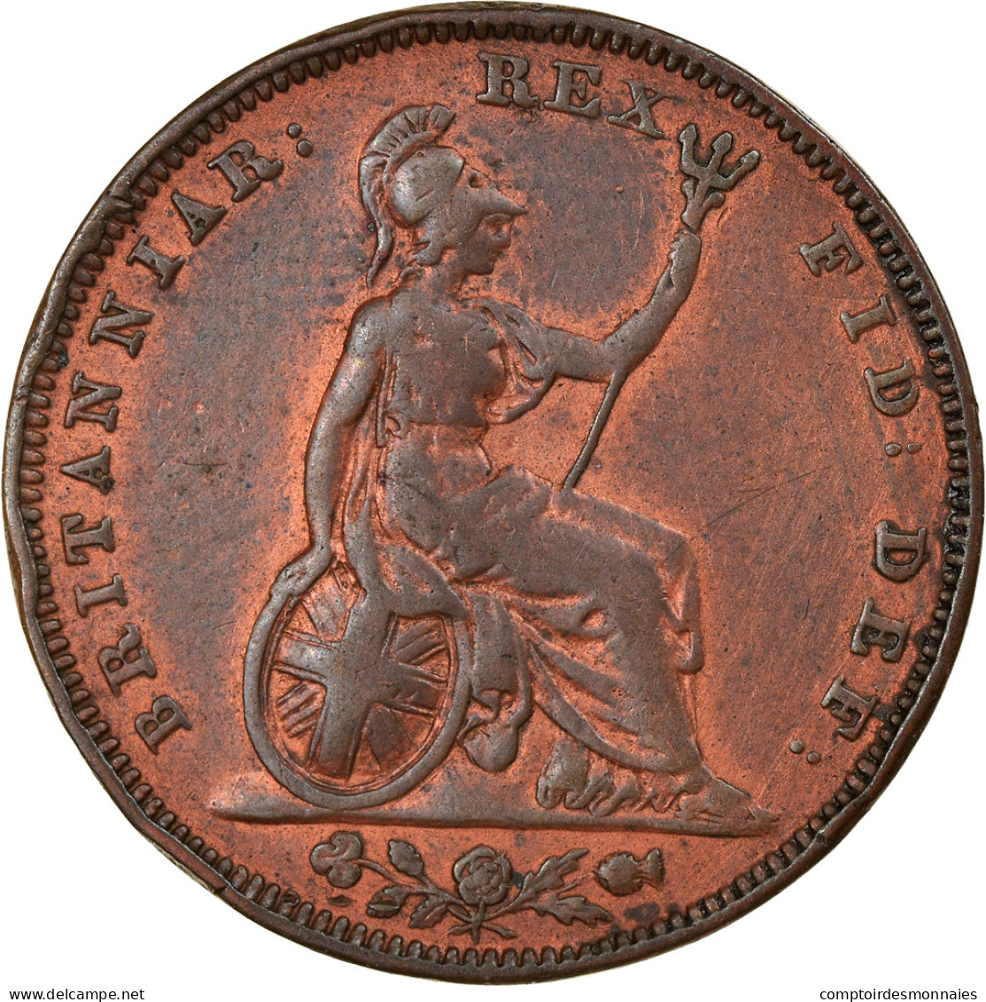 Monnaie, Grande-Bretagne, George IV, Farthing, 1826, TTB, Cuivre, KM:697 - B. 1 Farthing