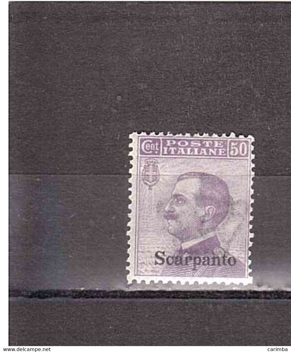 CENT 50 VITTORIO EMANUELE III - Egée (Scarpanto)